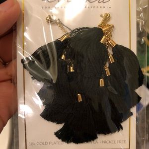 Ettika 18k gold plated tassel earrings